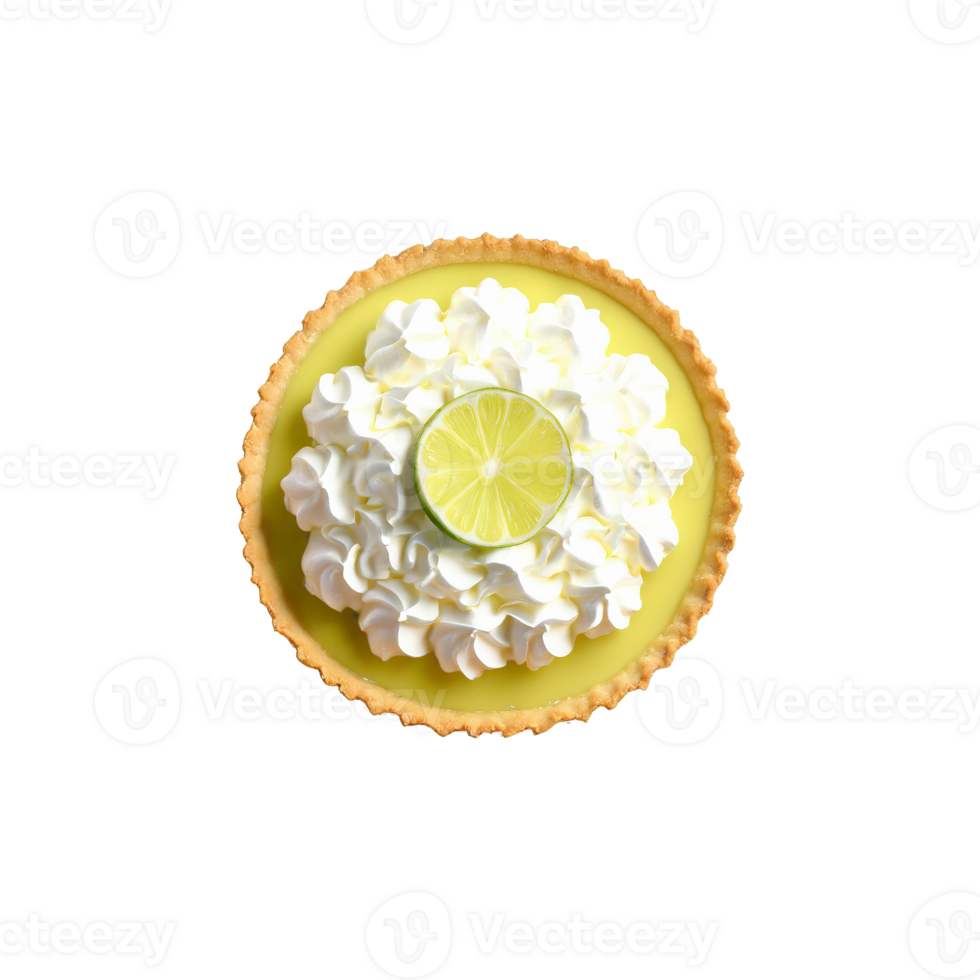 Key lime tart with a crisp shortbread crust smooth lime curd filling and a dollop png