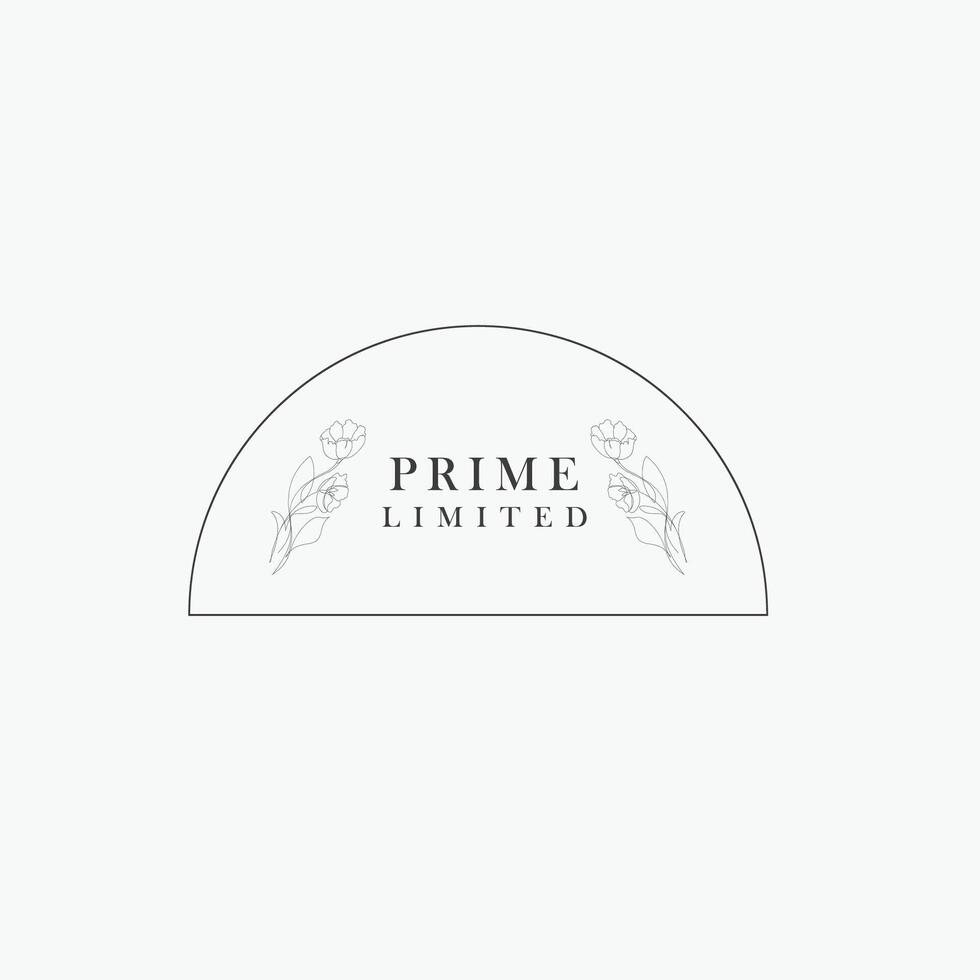 P letter logo with a creative floral concept for company business beauty real estate premium vector