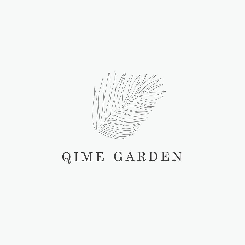 Q letter logo with a creative floral concept for company business beauty real estate premium vector