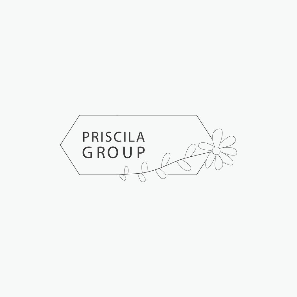P letter logo with a creative floral concept for company business beauty real estate premium vector