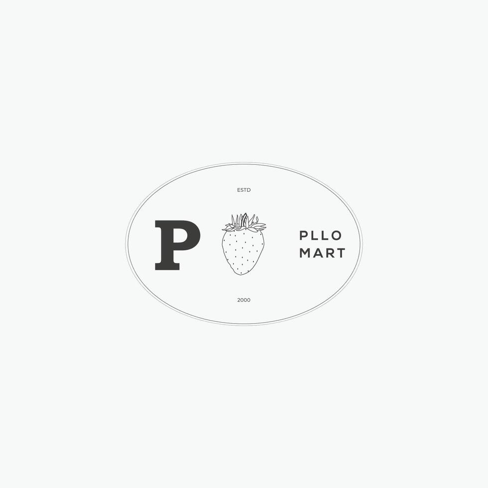 P letter logo with a creative floral concept for company business beauty real estate premium vector
