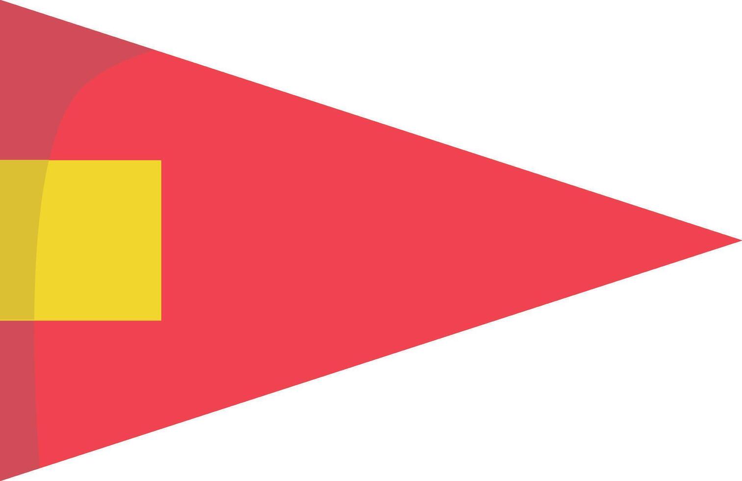 Auxiliar maritime flag Replacement number 4 isolated on white background Illustration vector