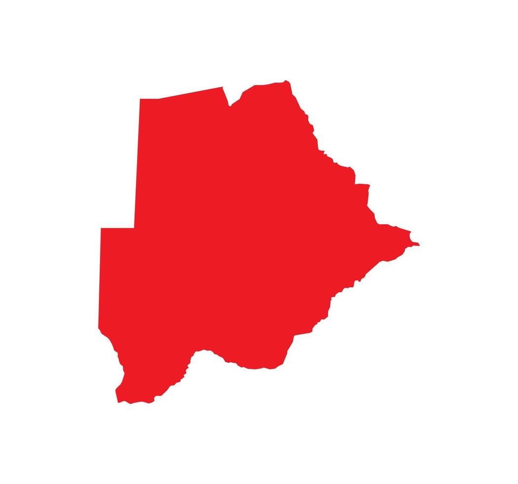 Map of Botswana. Botswana Map on white background. vector