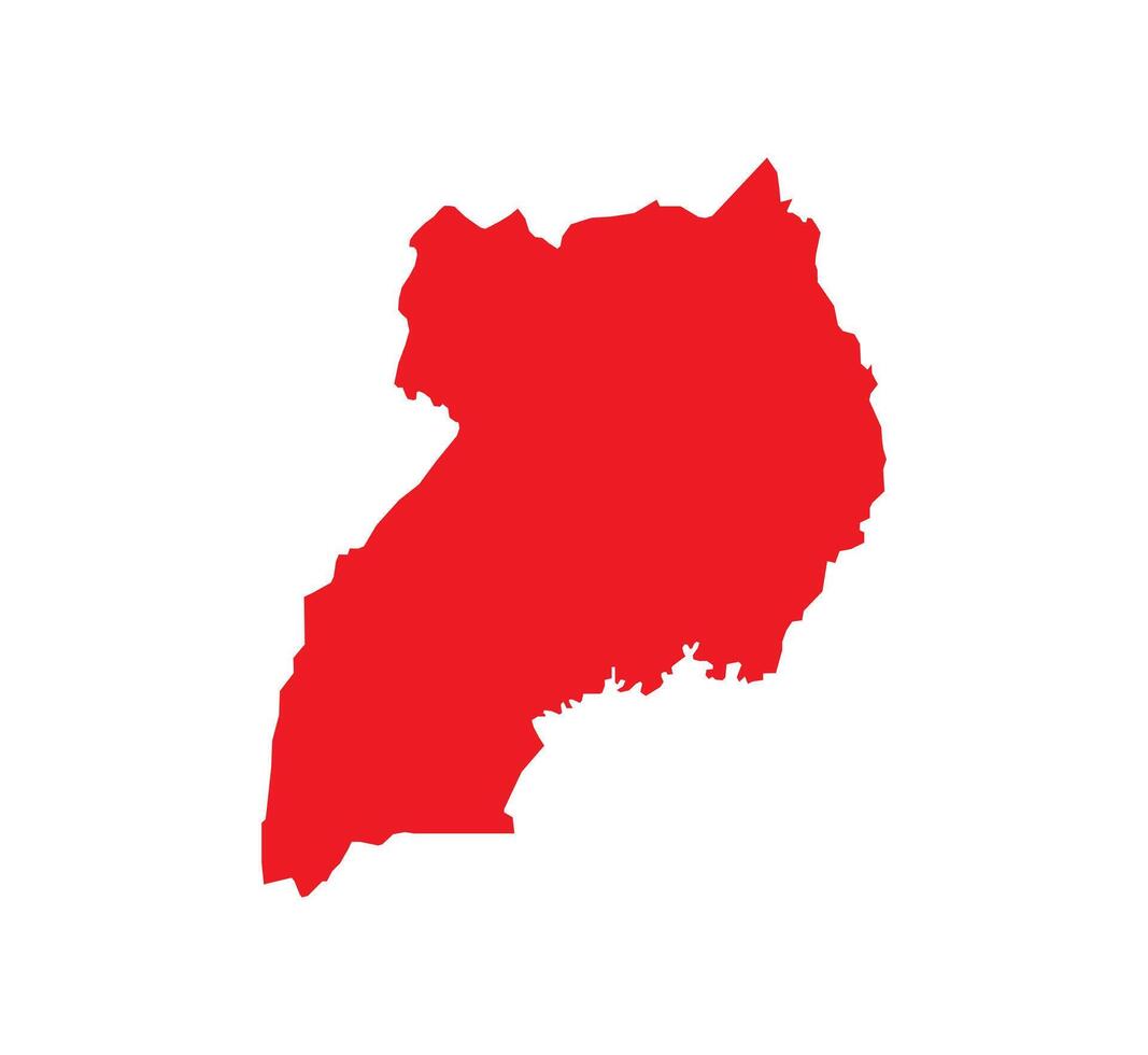 Map of Uganda. Uganda Map on white background. vector