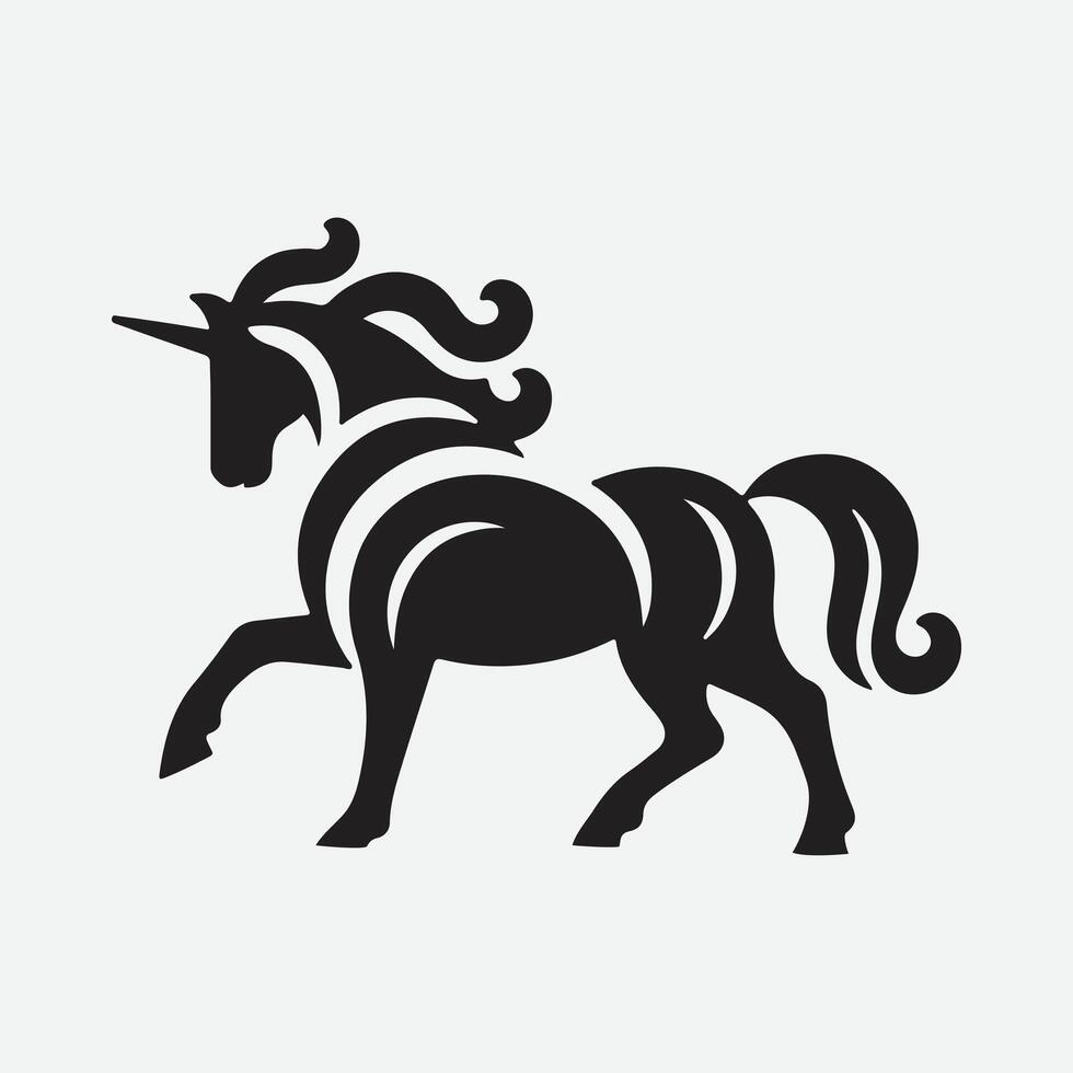 Print Majestic Horse Silhouettes, Capturing the Grace and Power in Shadow vector