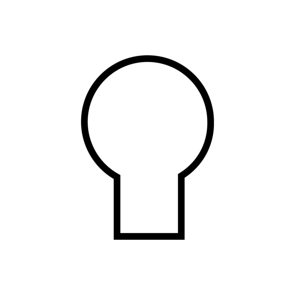 Keyhole icon. Lock illustration sign. Key symbol or logo. vector