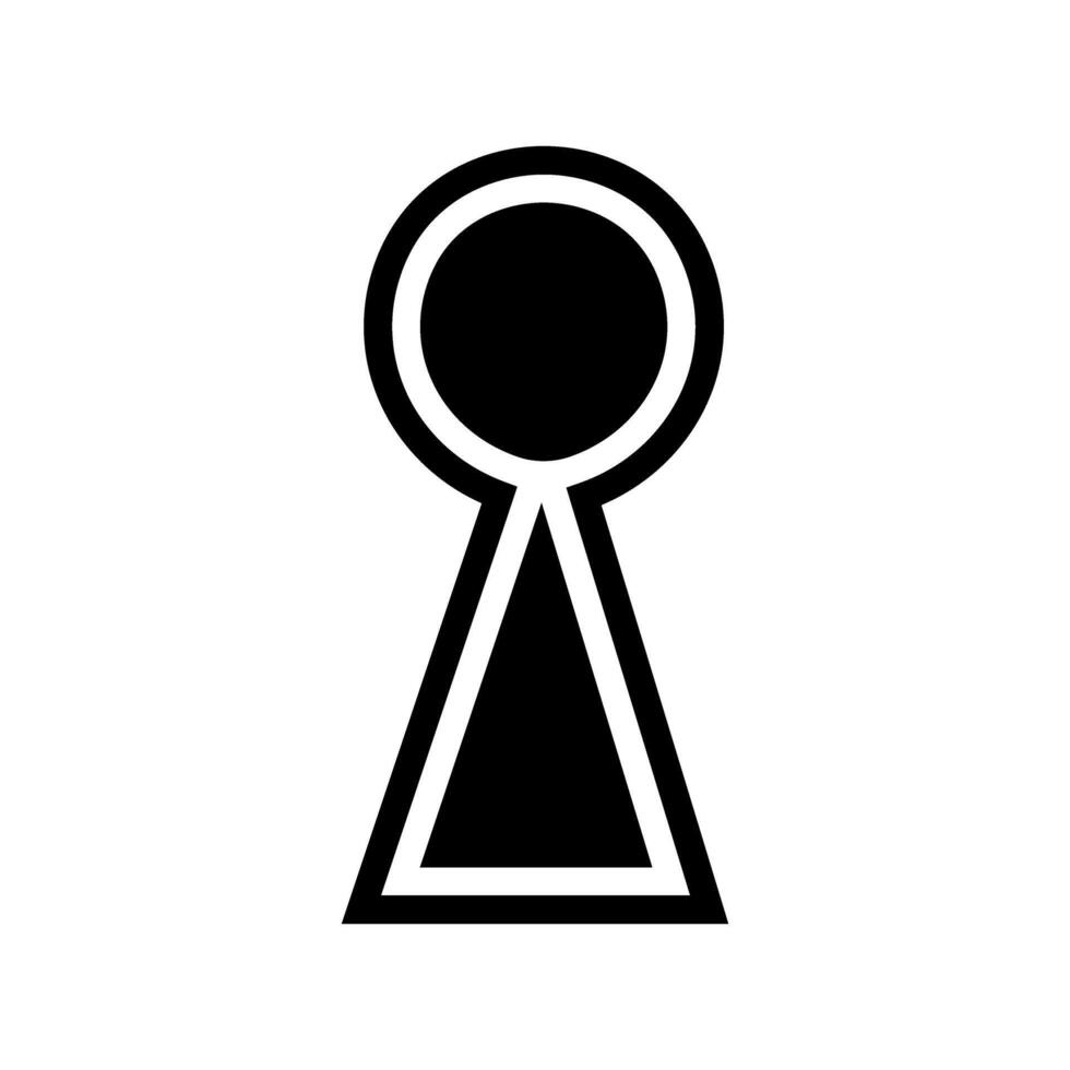 Keyhole icon. Lock illustration sign. Key symbol or logo. vector