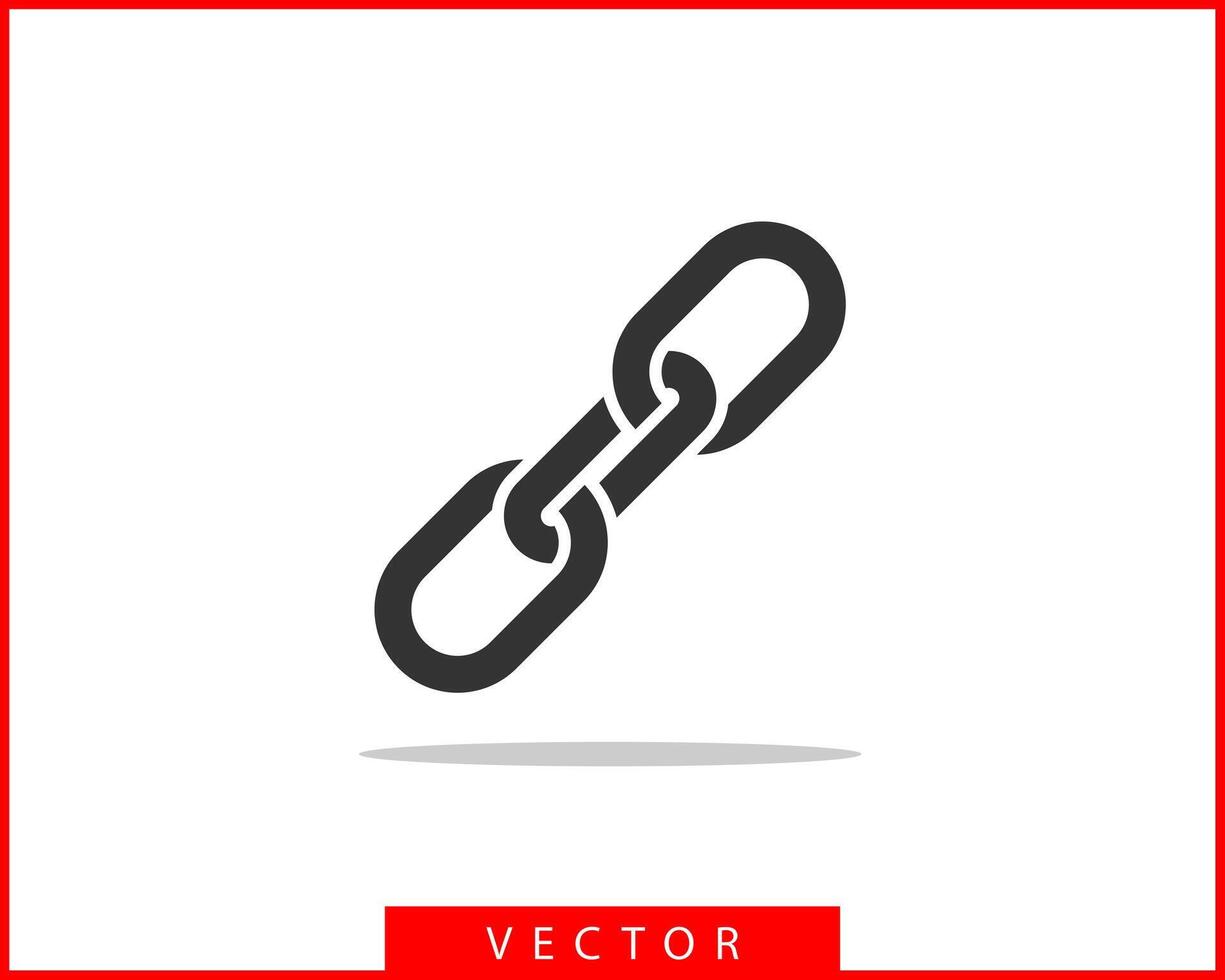 Chain link icon. Chainlet element flat design. Concept connection symbol isolated on white background. vector