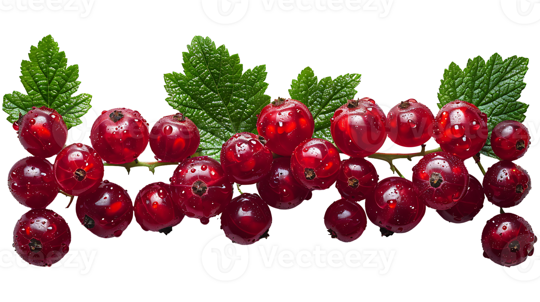 Fresh red currant fruit on a transparent background png