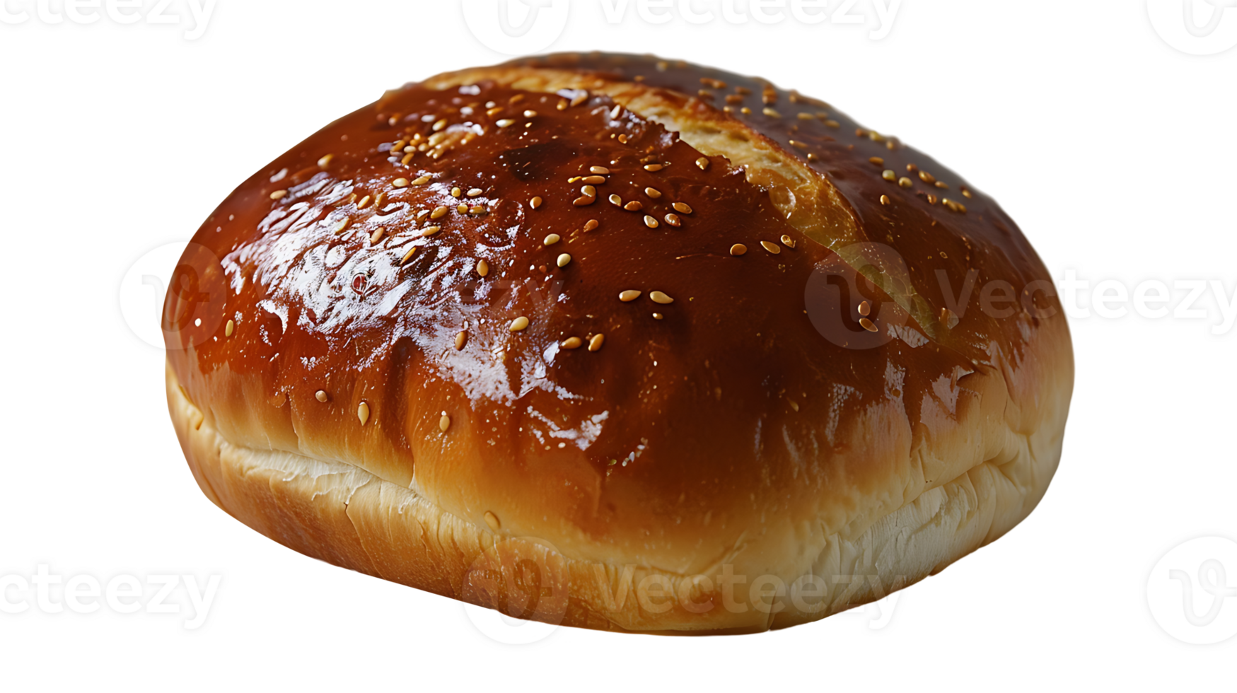 Fresh tasty burger bun on a transparent background png
