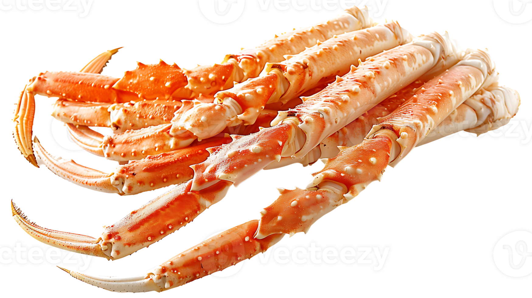 Fresh tasty cooked crab legs on a transparent background png