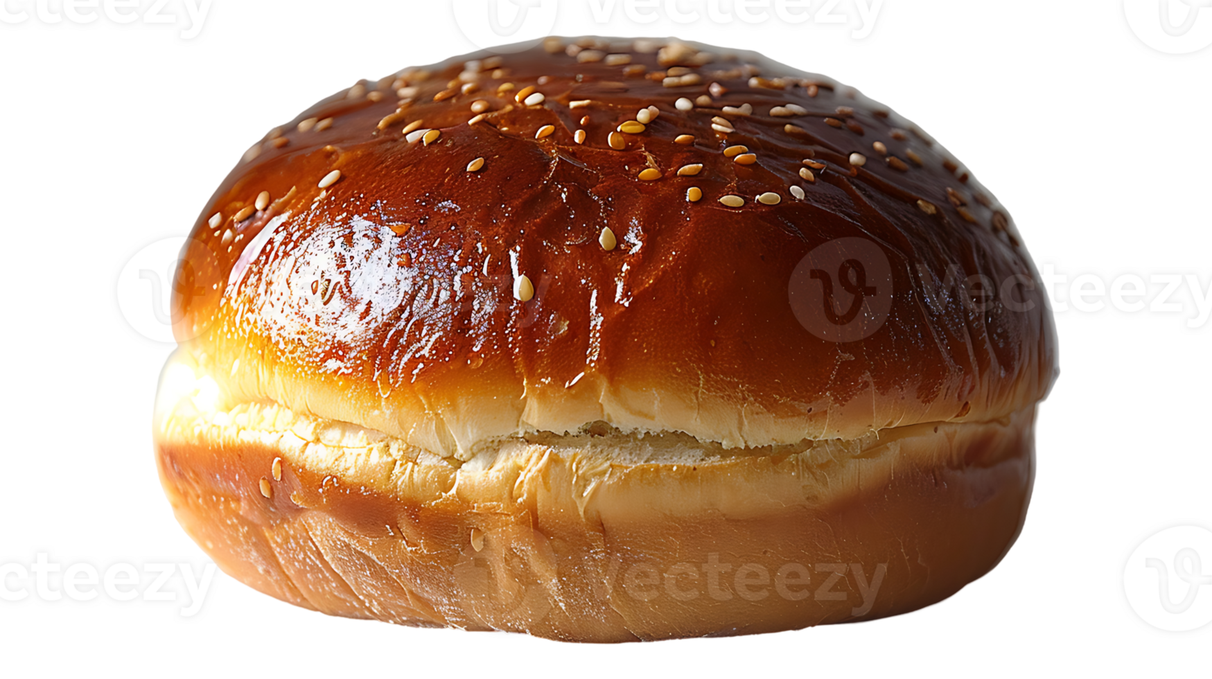 Fresh tasty burger bun on a transparent background png