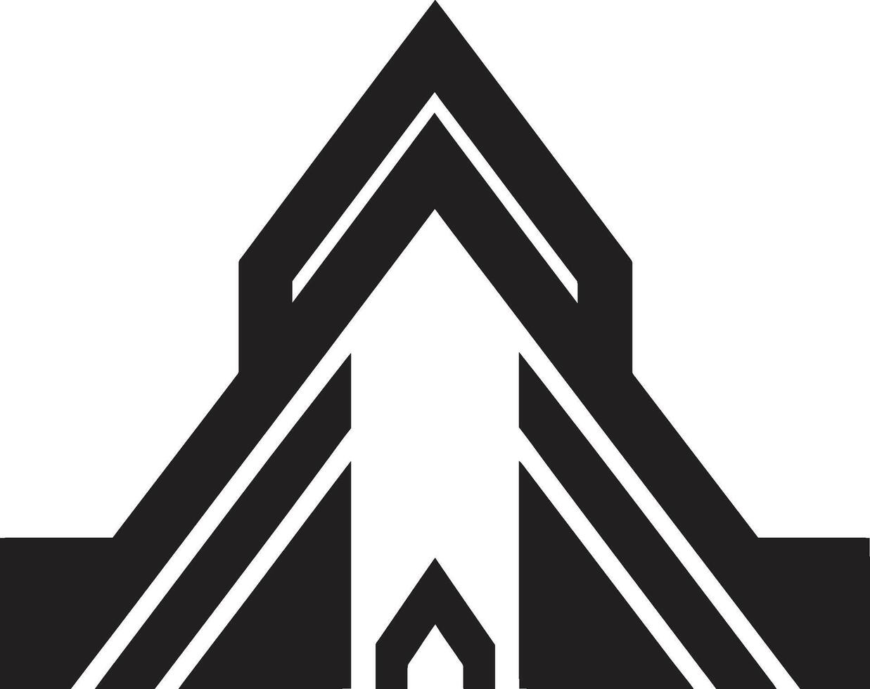 Gothic Galore Sophisticated Abstract Architecture Design Silent Structures Minimalistic Architectural Element vector