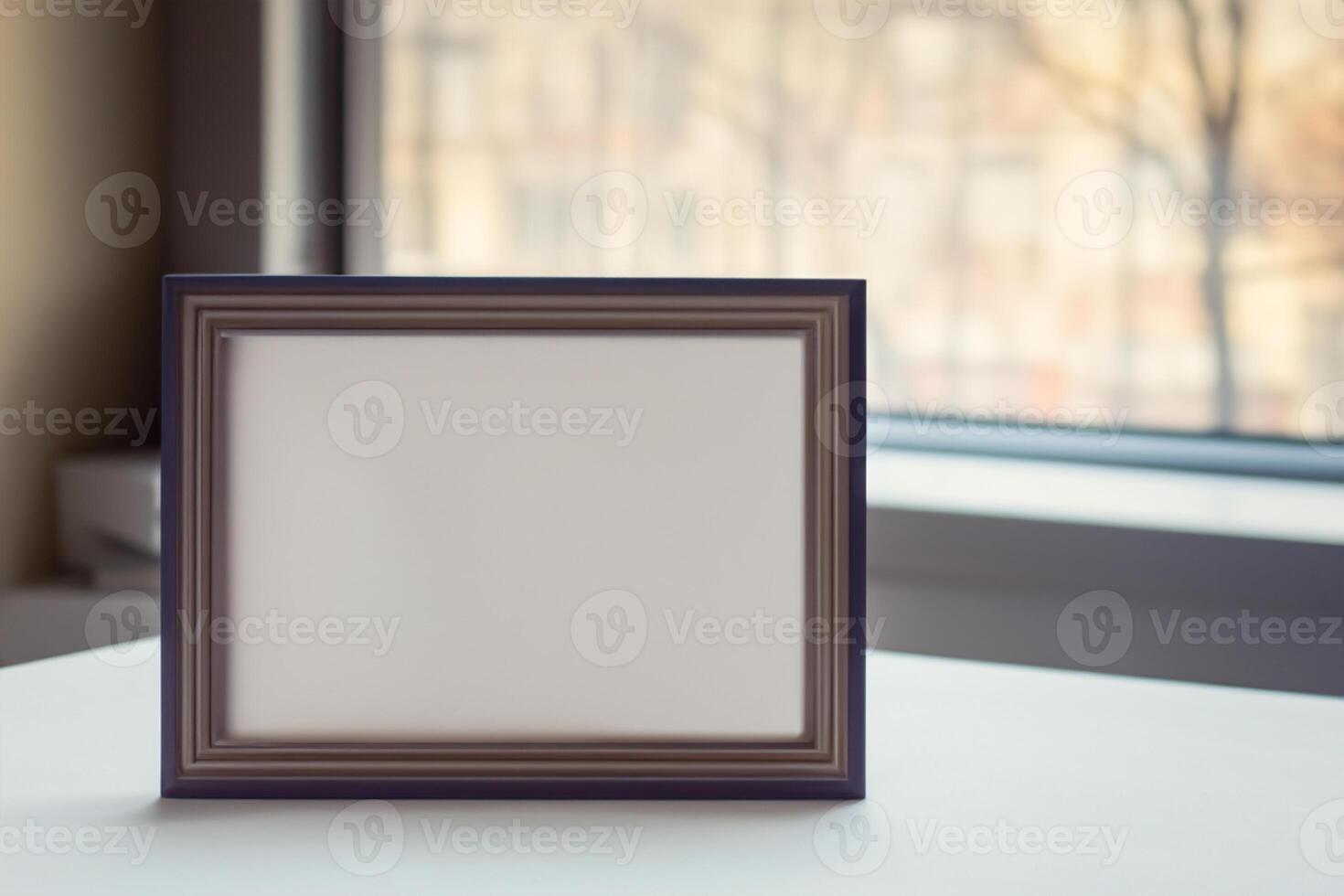 Natural Mockup Photo Paper on Wooden Table for a Realistic and Authentic Presentation, Perfect for Showcasing Designs with a Natural Feel
