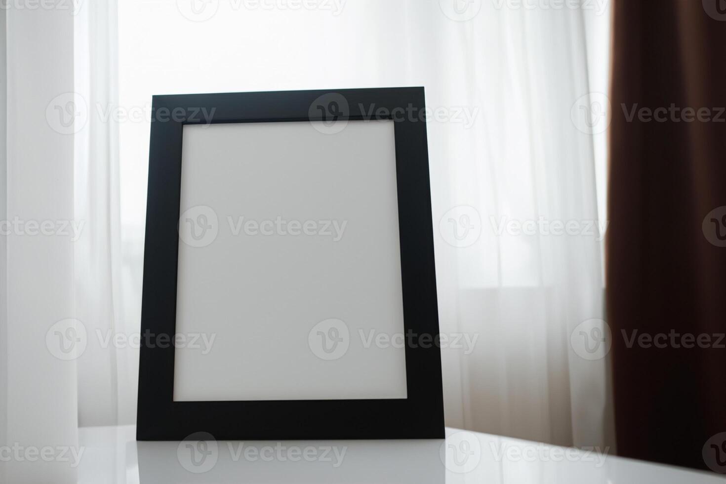 Natural Mockup Photo Paper on Wooden Table for a Realistic and Authentic Presentation, Perfect for Showcasing Designs with a Natural Feel