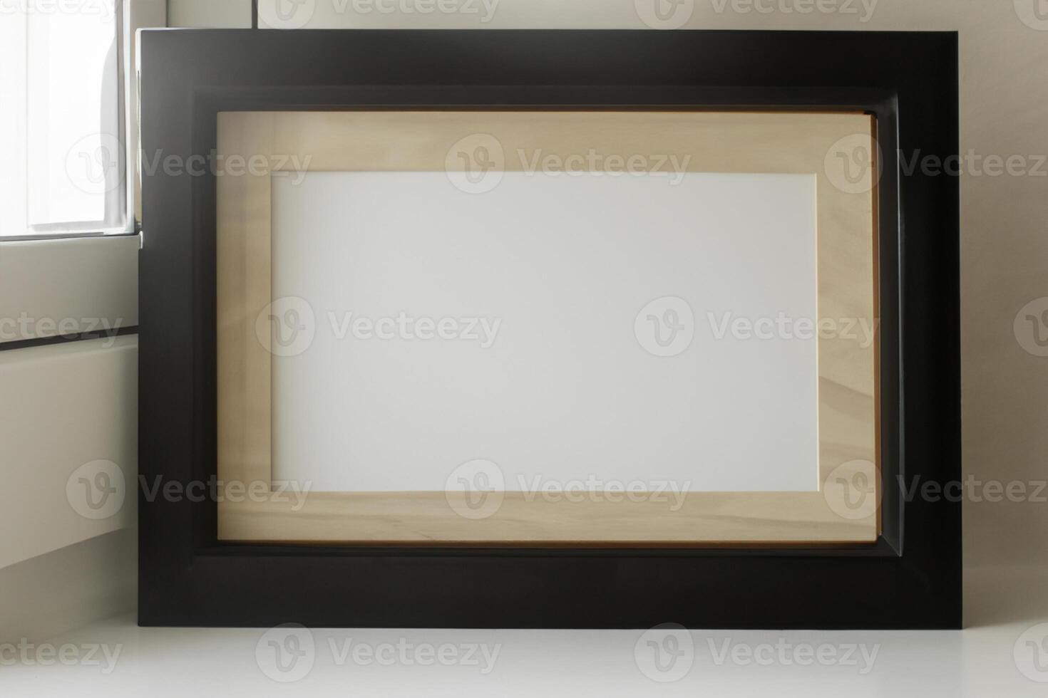 Natural Mockup Photo Paper on Wooden Table for a Realistic and Authentic Presentation, Perfect for Showcasing Designs with a Natural Feel