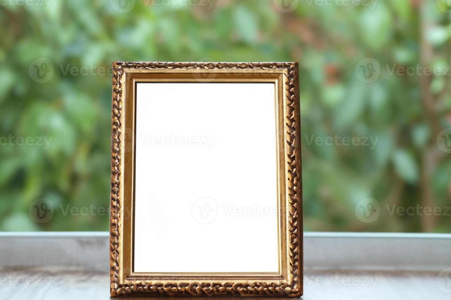 Natural Mockup Photo Paper on Wooden Table for a Realistic and Authentic Presentation, Perfect for Showcasing Designs with a Natural Feel