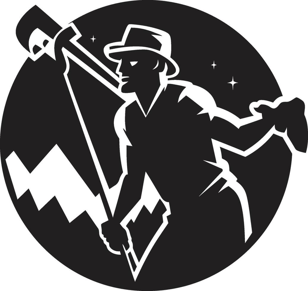 Shaft Seeker Seeker of Subsurface Treasures Mining Maverick Maverick of Mining Methods vector