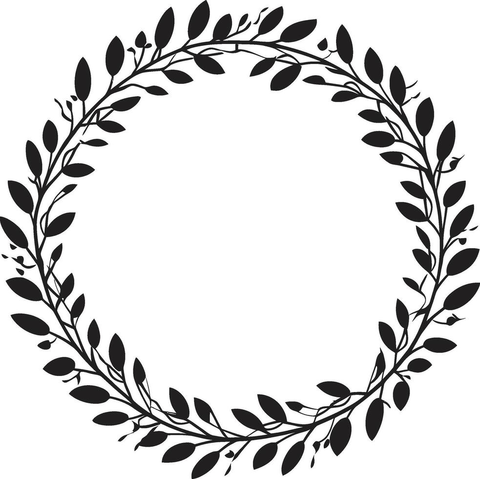 Eclipse Ensemble Ensemble of Black Doodle Leaves Wreath Phantom Finesse Finessed Black Doodle Leaves Wreath vector