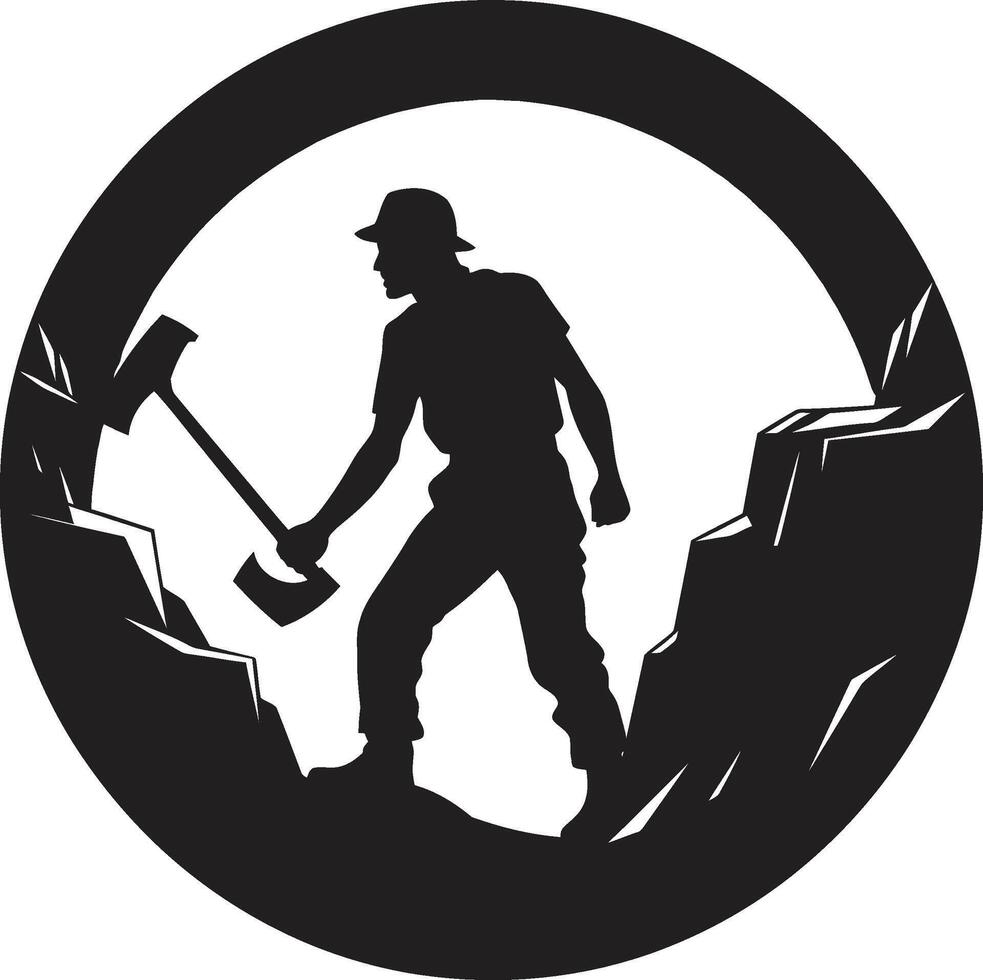 Tunnel Titan Conquering the Depths with Valor Ore Explorer Discovering the Depths of the Earth vector