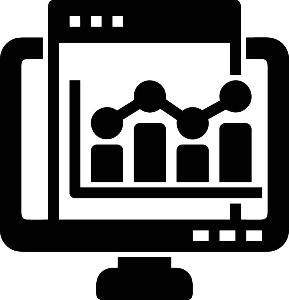 Chart icon symbol image for data statistic analysis illustration vector