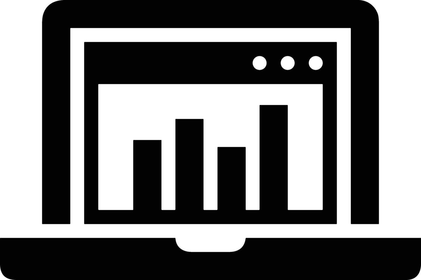Chart icon symbol image for data statistic analysis illustration vector