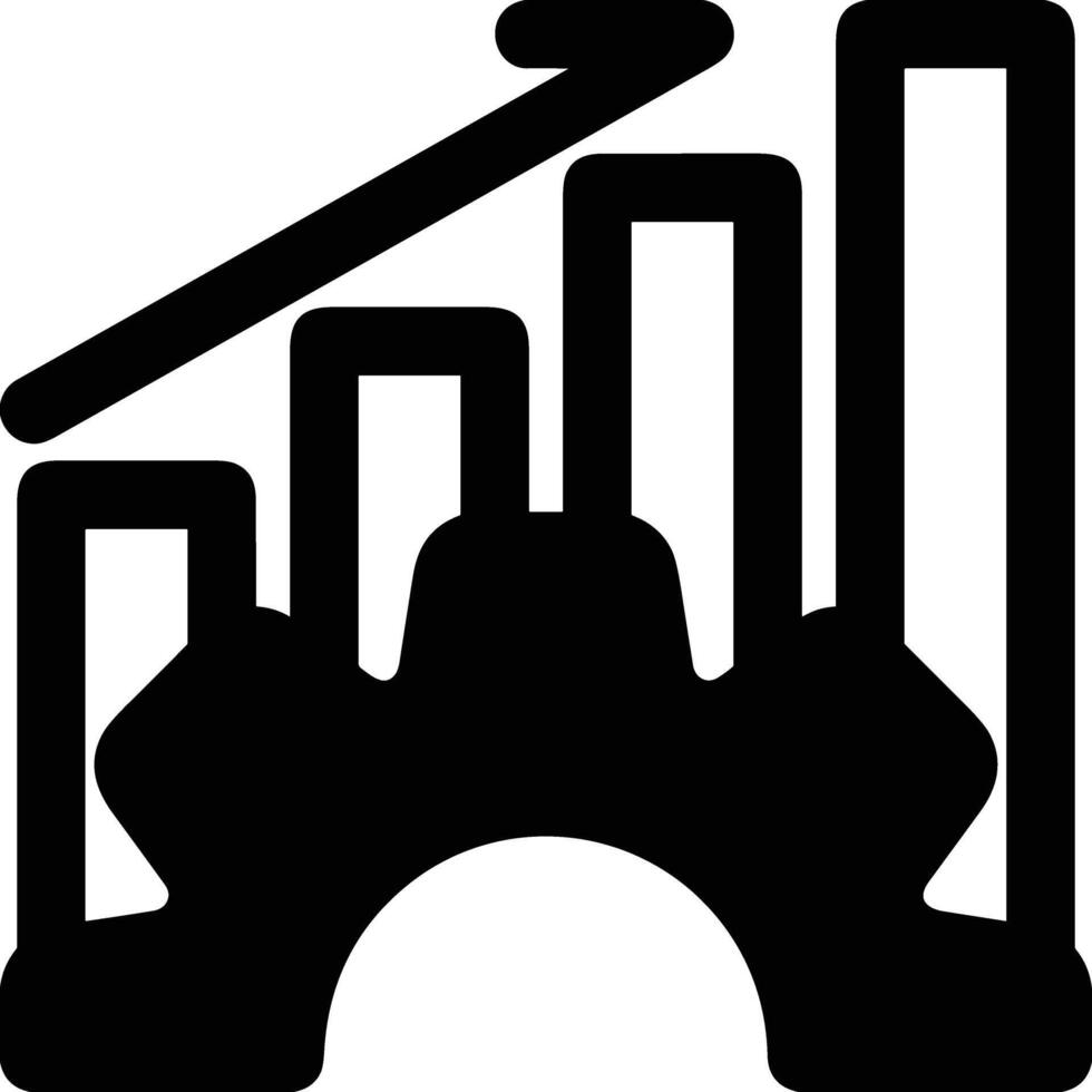 Chart icon symbol image for data statistic analysis illustration vector