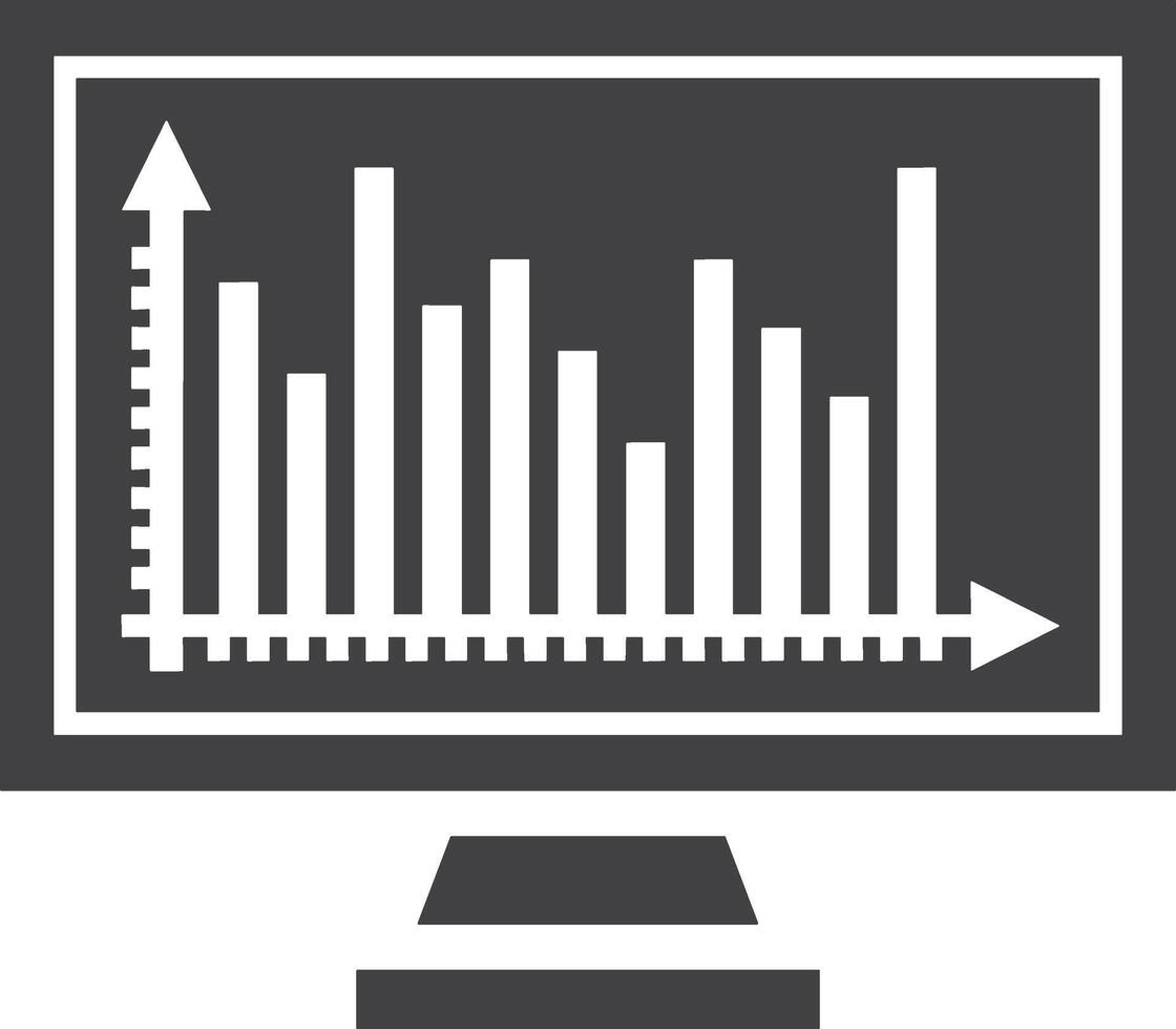 Chart icon symbol image for data statistic analysis illustration vector