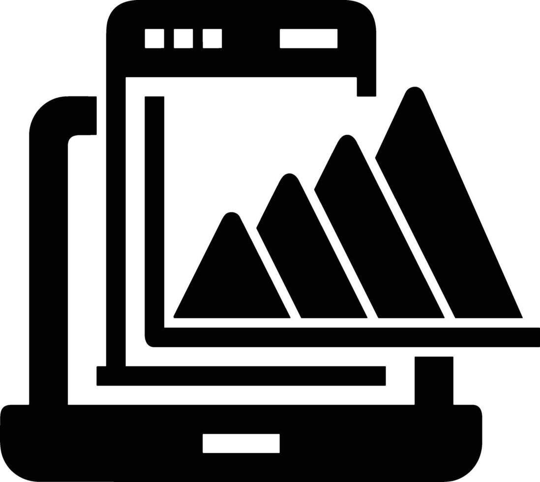 Chart icon symbol image for data statistic analysis illustration vector
