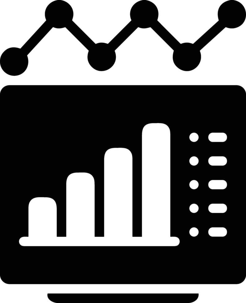 Chart icon symbol image for data statistic analysis illustration vector