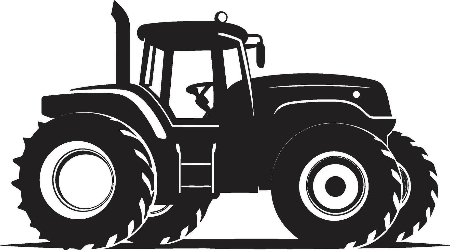Rural Roamer Sleek Tractor Emblem in Black Field Phoenix Dynamic Tractor vector