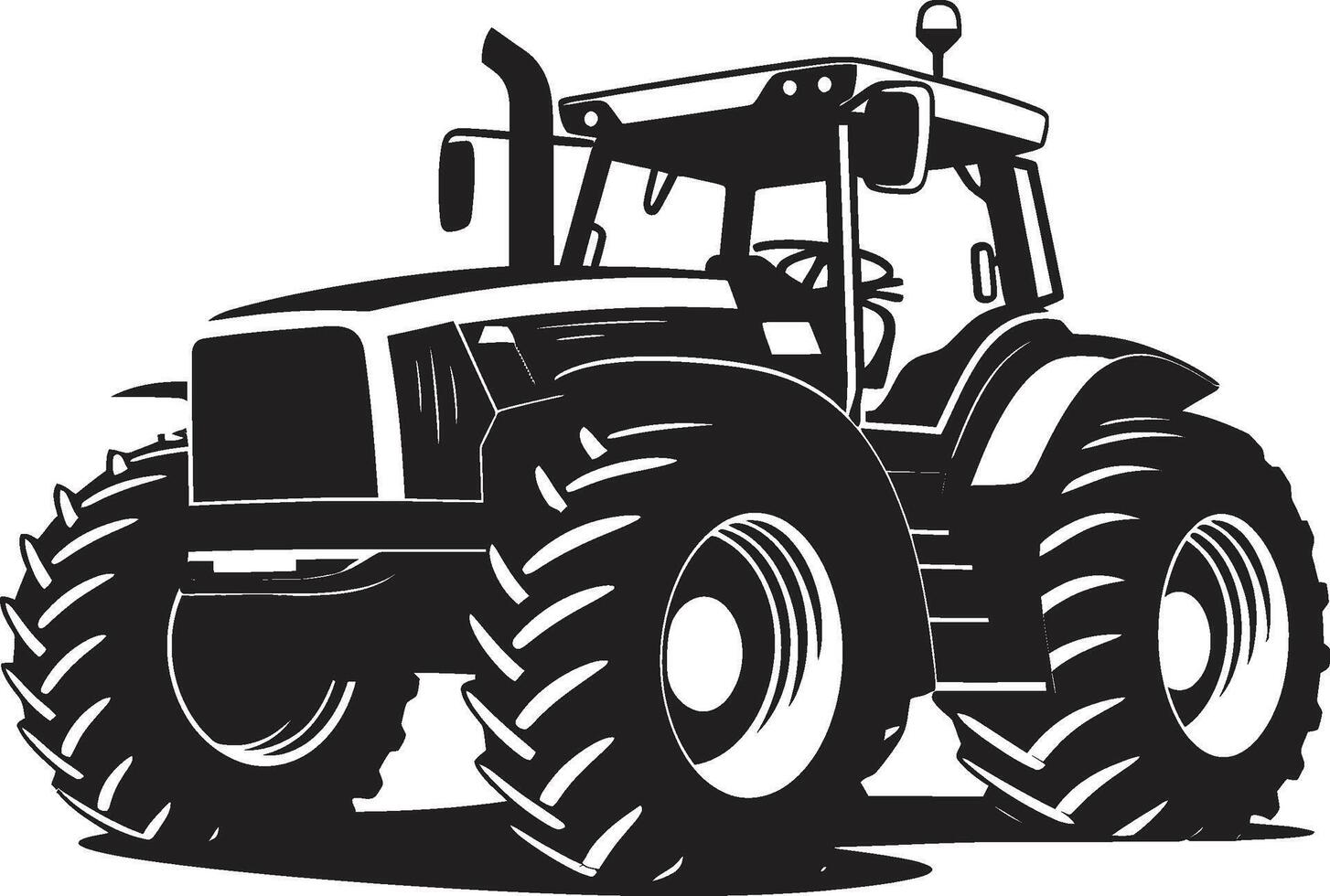 Farm Frontier Dynamic Tractor Emblem Agrarian Armor Black Tractor Emblem vector