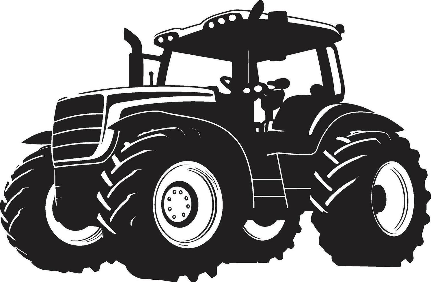 Field Phoenix Dynamic Tractor Agriforce Black Tractor vector