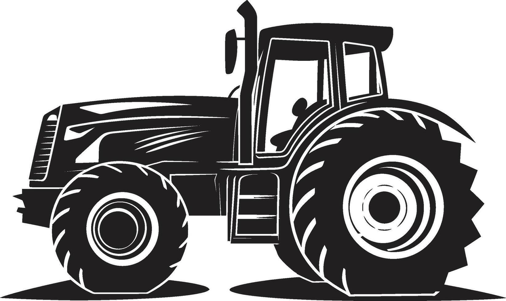 Crop Conqueror Stylish Tractor Emblem Farm Flux Dynamic Tractor vector
