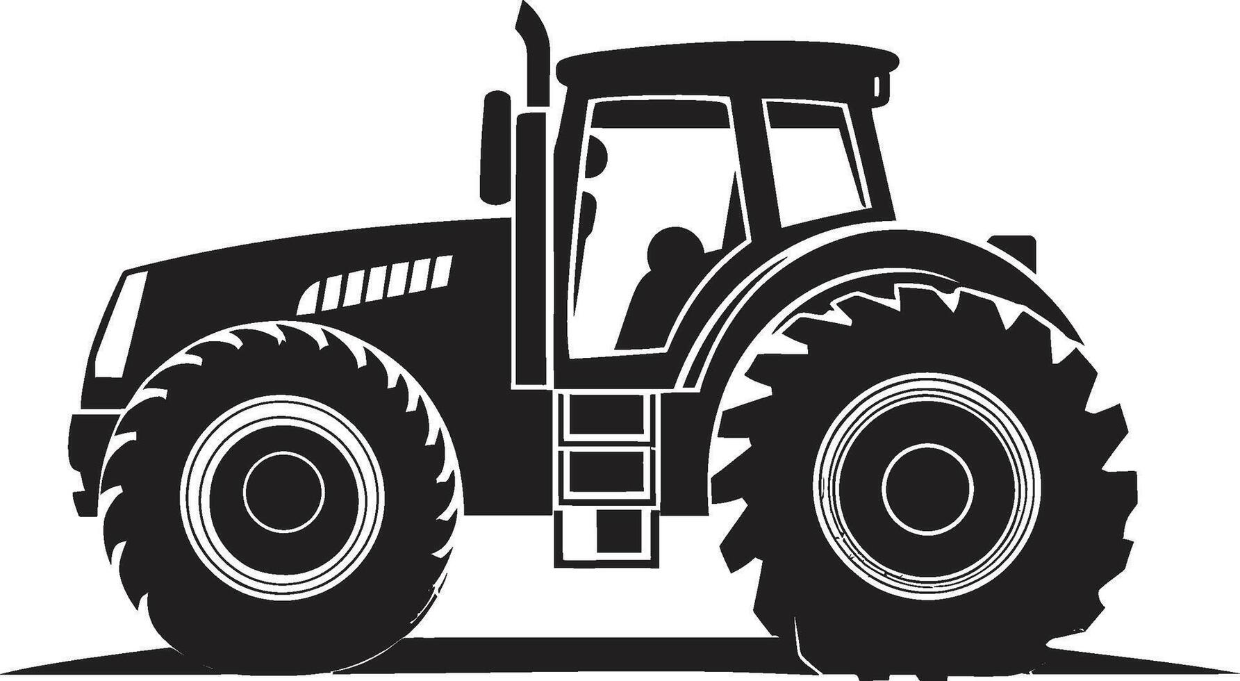 Harvest Hero Black Tractor Agrarian Apex Modern Tractor vector