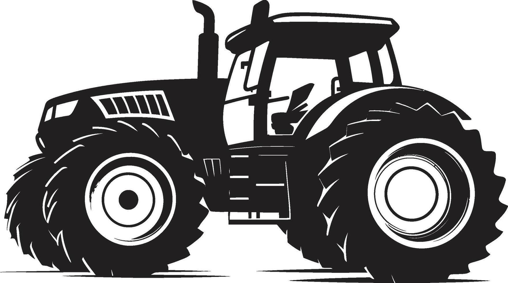 Field Force Dynamic Tractor Harvest Hero Black Tractor vector