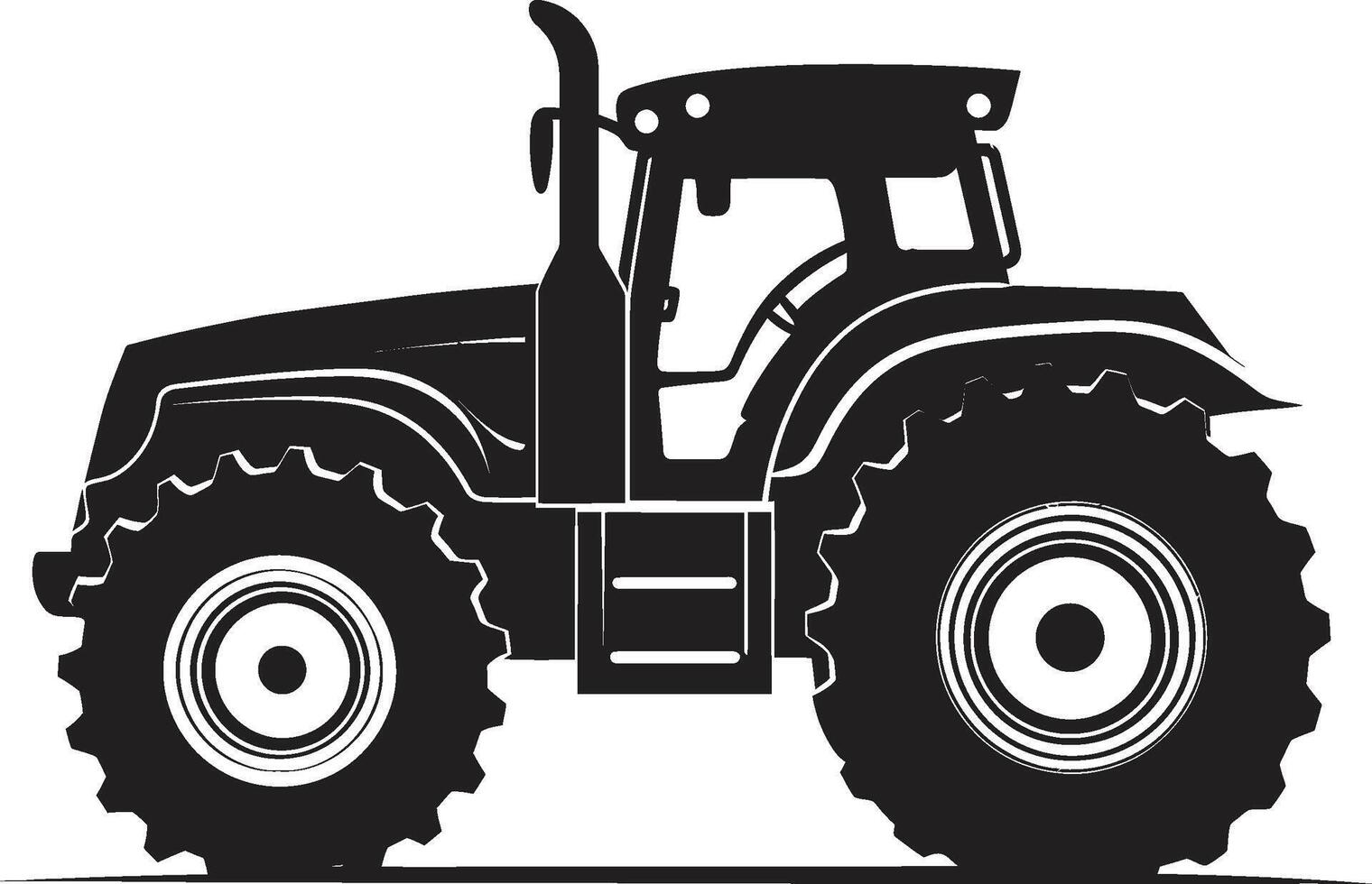 Crop Crusader Modern Tractor Emblem Field Force Dynamic Tractor Emblem vector
