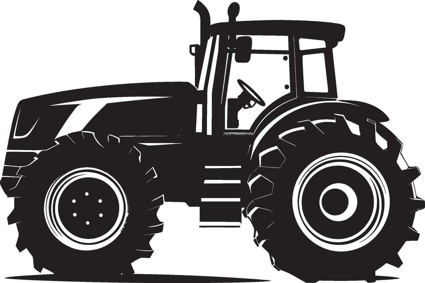Field Force Dynamic Tractor Emblem Harvest Hero Black Tractor vector