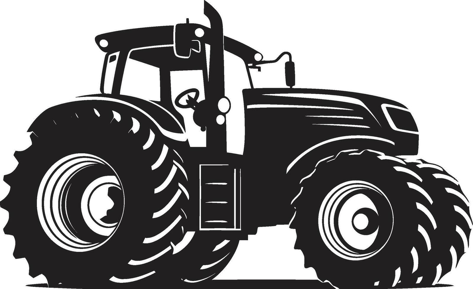 Crop Cruiser Stylish Black Tractor Farm Fleet Dynamic Tractor vector