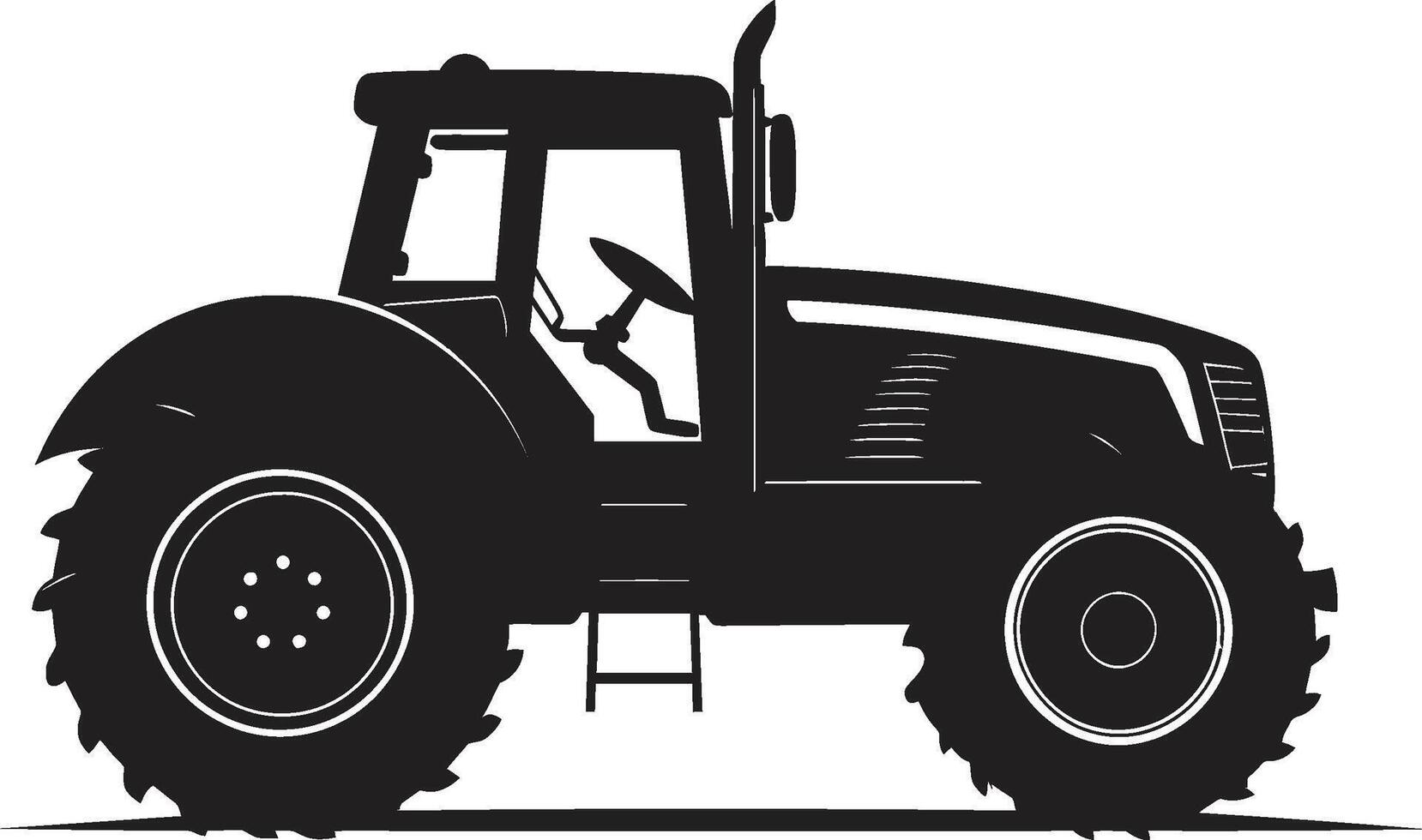Rural Rover Robust Tractor Field Navigator Black Tractor Emblem vector