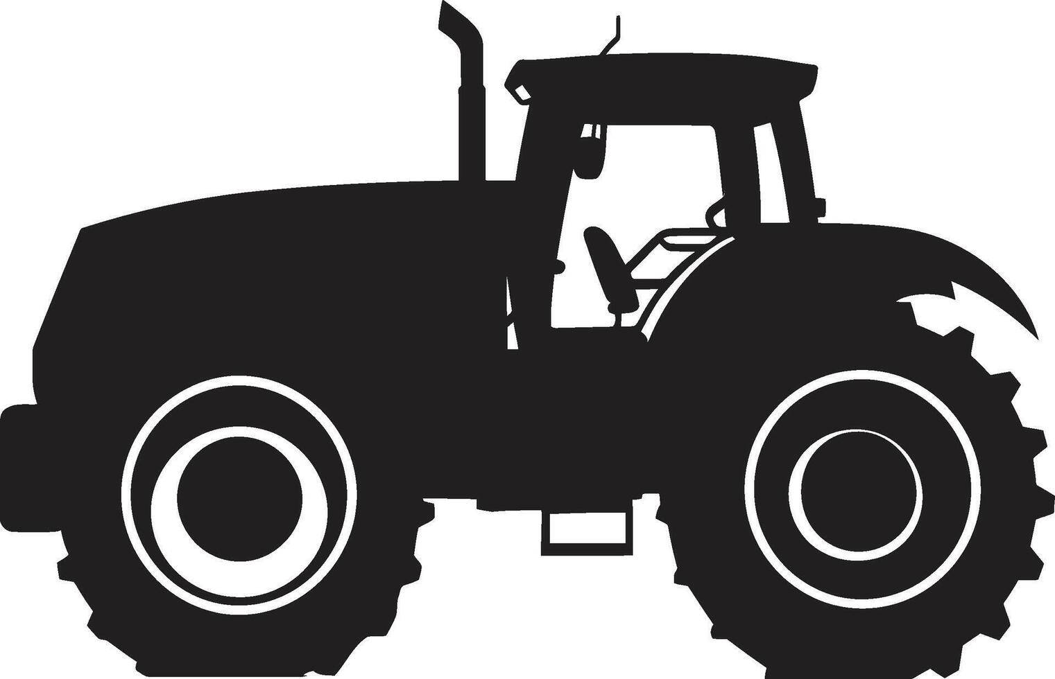 Rural Renegade Powerful Tractor in Black Field Fury Dynamic Tractor Emblem vector