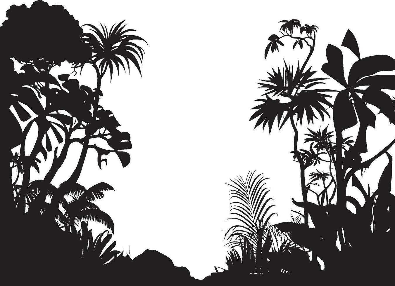 Wild Wonder Dynamic Jungle Jungle Essence Black vector