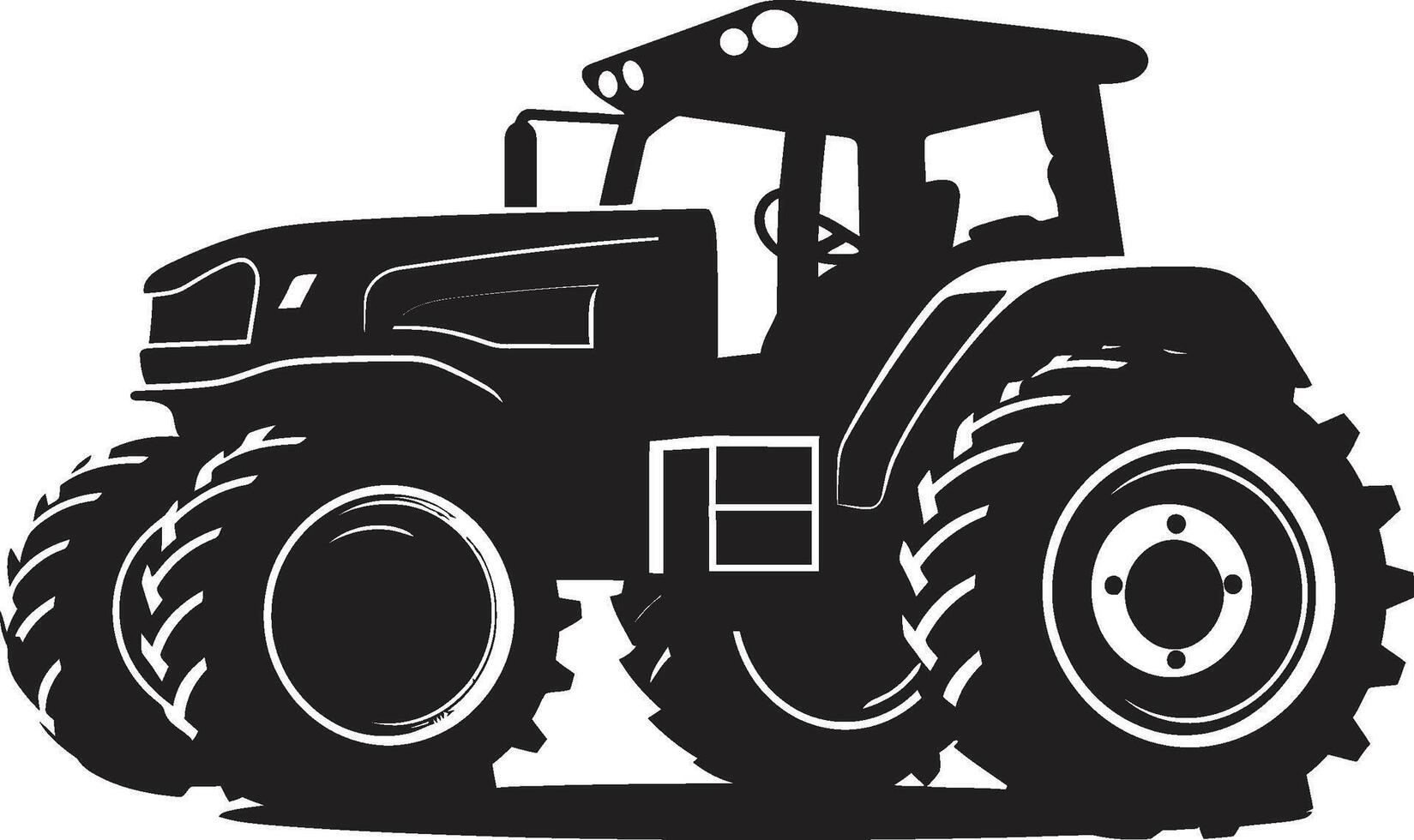 Crop Catalyst Black Tractor Emblem Farm Fleet Dynamic Tractor vector