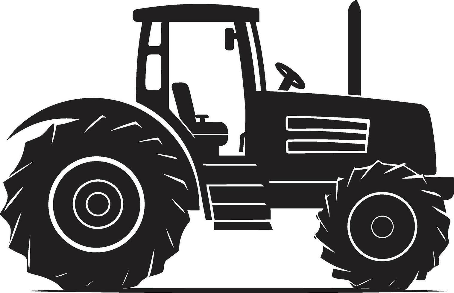 Farm Flux Dynamic Tractor Agrigear Black Tractor vector
