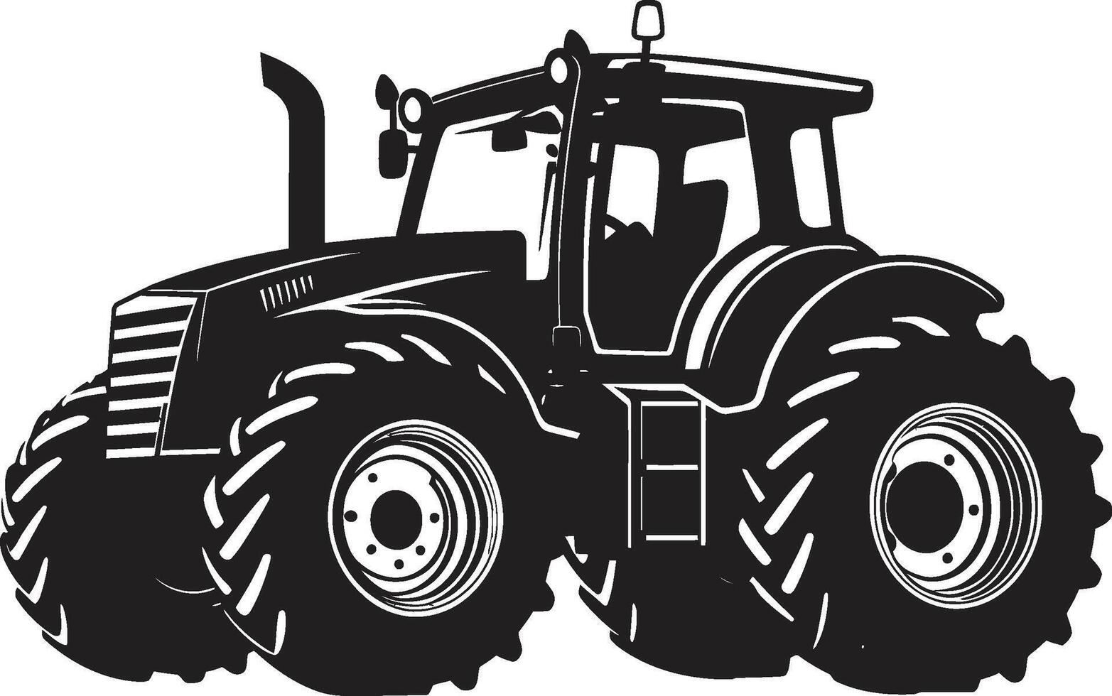 Rural Raider Powerful Tractor Emblem Field Navigator Black Tractor vector