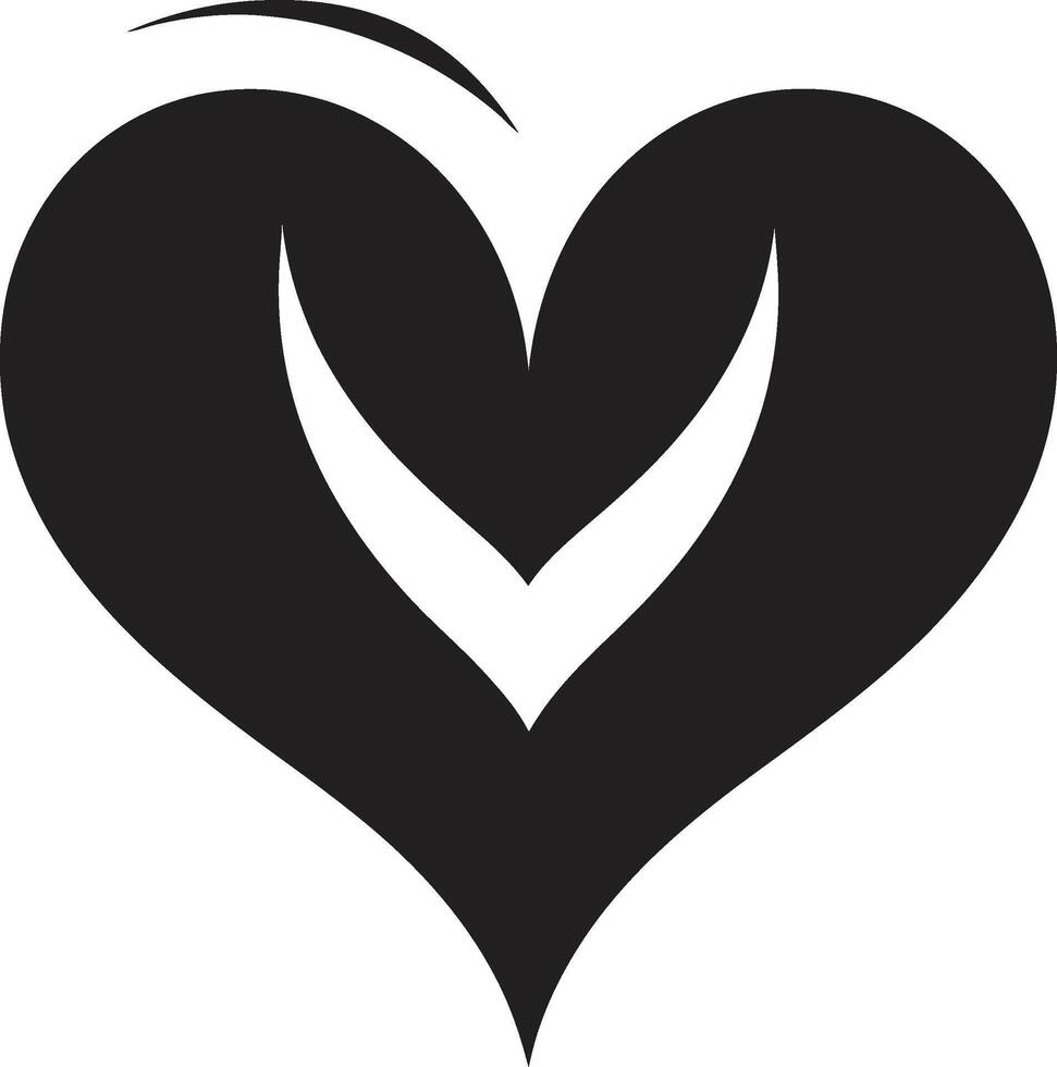 Intriguing Heart Shape Elegant Abstract Classy Heart Symbol Stylish Decorative vector