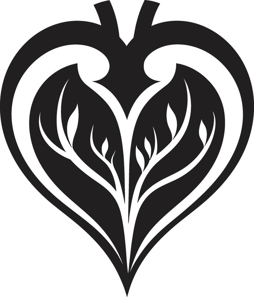 Intriguing Heart Shape Elegant Abstract Classy Heart Symbol Stylish Decorative vector