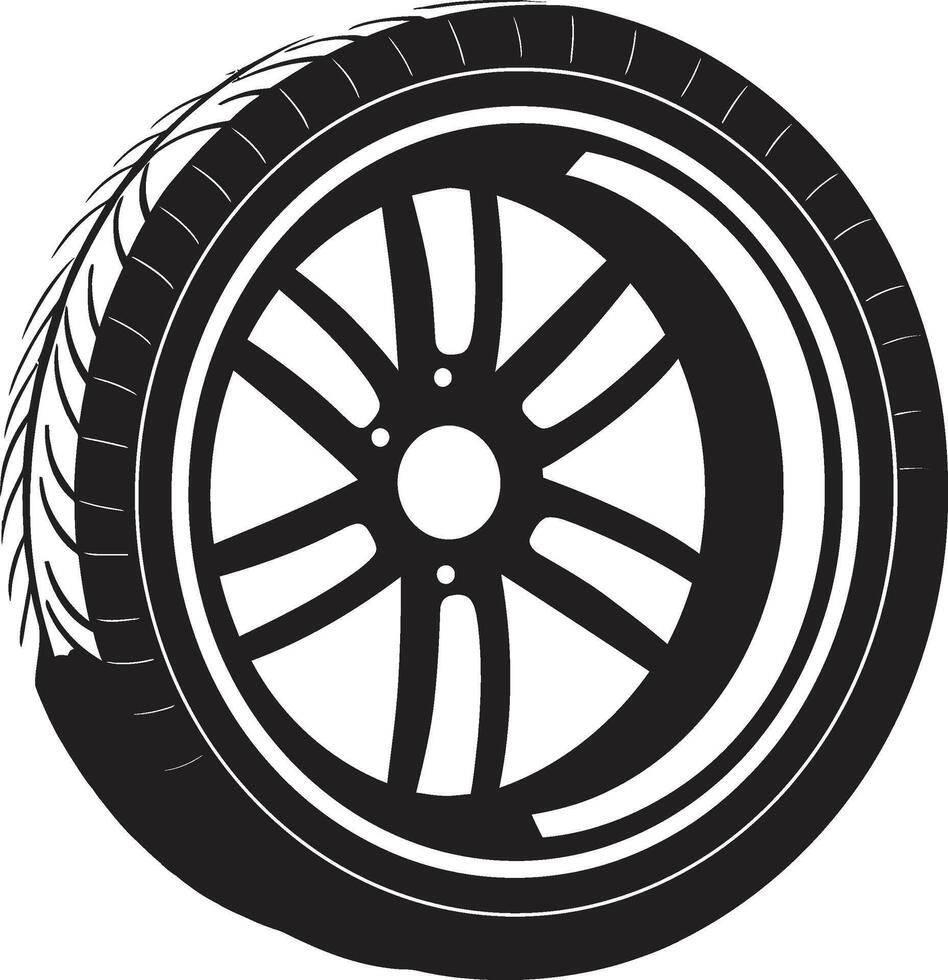 Obsidian Orbit Bold Black Nightfall Revolve Dynamic Tire Wheel vector