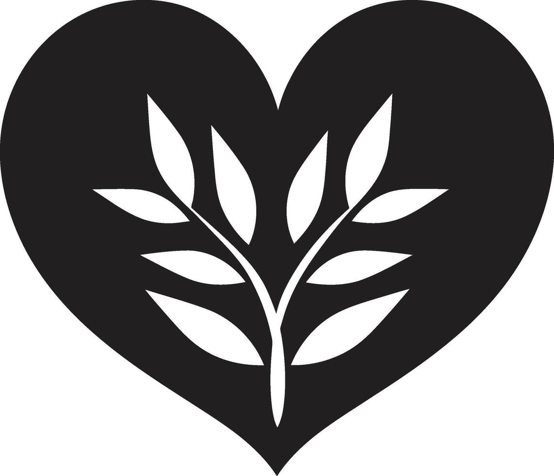 Modern Heart Silhouette Minimalist Delicate Black Heart Abstract Decorative Element vector