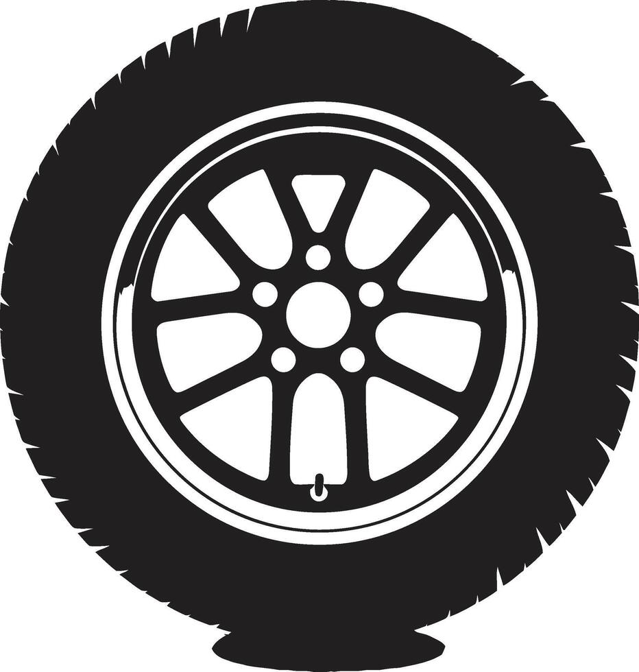 Obsidian Orbit Bold Black Nightfall Revolve Dynamic Tire Wheel vector